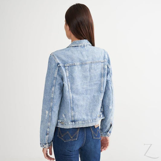 Buy-Ladies Super Strong Short Denim Jacket | Ripped | "Dabu" - B Grade-Online-in South Africa-on Zalemart