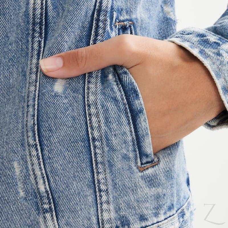 Buy-Ladies Super Strong Short Denim Jacket | Ripped | "Dabu" - B Grade-Online-in South Africa-on Zalemart