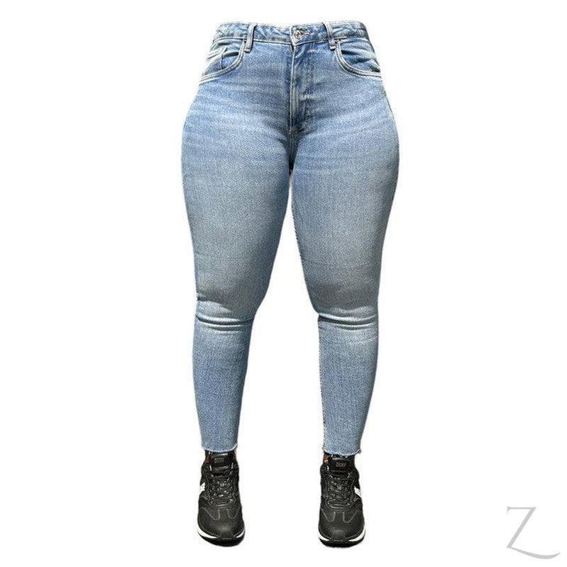 Buy-Ladies Super Strong Stretchy Skinny Denim Jeans | Cropped | "Zia" - B Grade-Blue-26-Online-in South Africa-on Zalemart