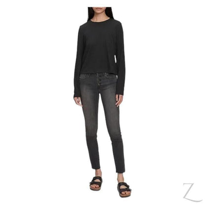 Buy-Ladies Super Strong Stretchy Skinny Denim Jeans | Frayed Hem | "Bobo" - B Grade-Grey-24-Regular-Online-in South Africa-on Zalemart