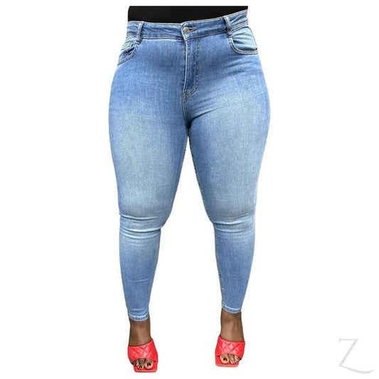 Buy-Ladies Super Strong Super Skinny Slightly Stretchy Denim Jeans | Plain | "Rio" - B Grade-Light Blue-28-Online-in South Africa-on Zalemart