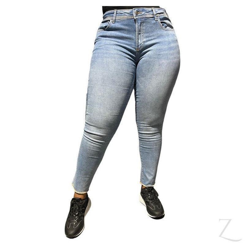 Buy-Ladies Super Strong Super Skinny Stretchy Denim Jeans | Raw Hem | "Zia"-Online-in South Africa-on Zalemart