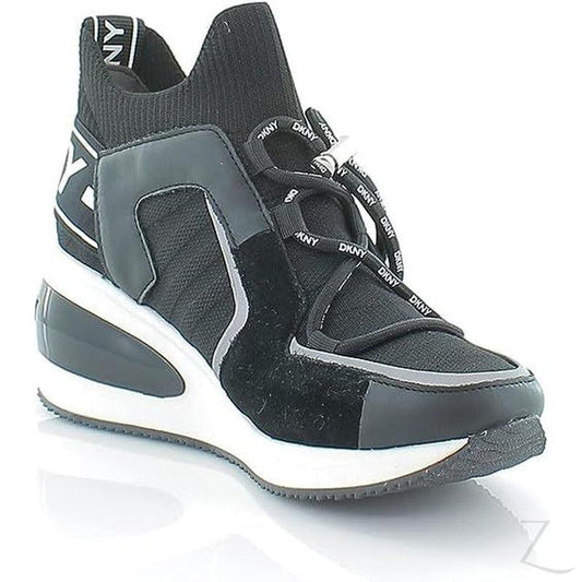 Buy-Ladies Thick Sole Wedge Sneakers | Slip On | "Kusha"-Black & White-3.5-Online-in South Africa-on Zalemart