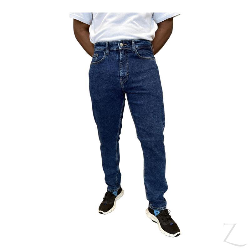 Buy-Men's Super Strong Slightly Stretchy Straight Leg Denim Jeans | Plain | "Zia" - B Grade-Online-in South Africa-on Zalemart