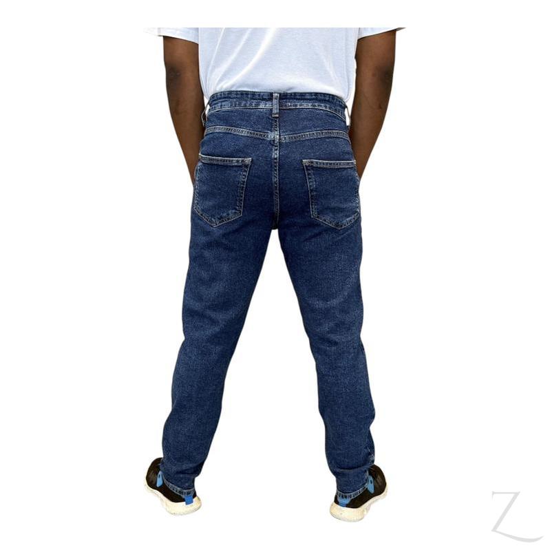 Buy-Men's Super Strong Slightly Stretchy Straight Leg Denim Jeans | Plain | "Zia" - B Grade-Online-in South Africa-on Zalemart