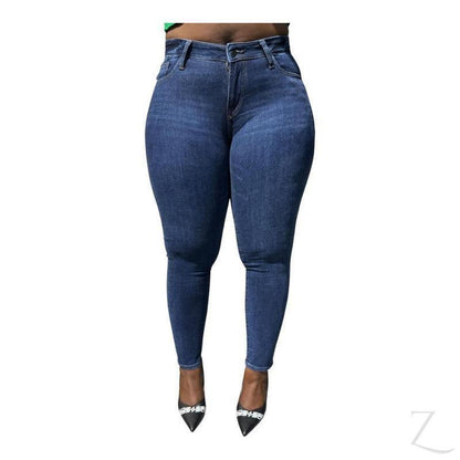 Ladies Super Strong Stretchy Slim Fit Denim Jeans | Plain | Samina - A Grade