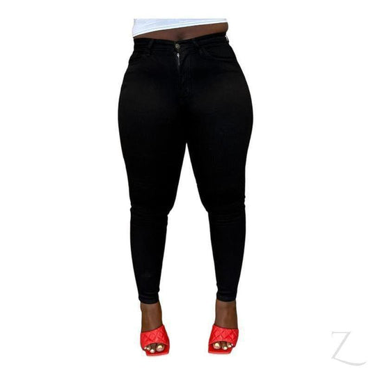 Ladies High Rise Super Stretchy Super Skinny Super Strong Denim Jeans | Plain | "Fele" - A Grade
