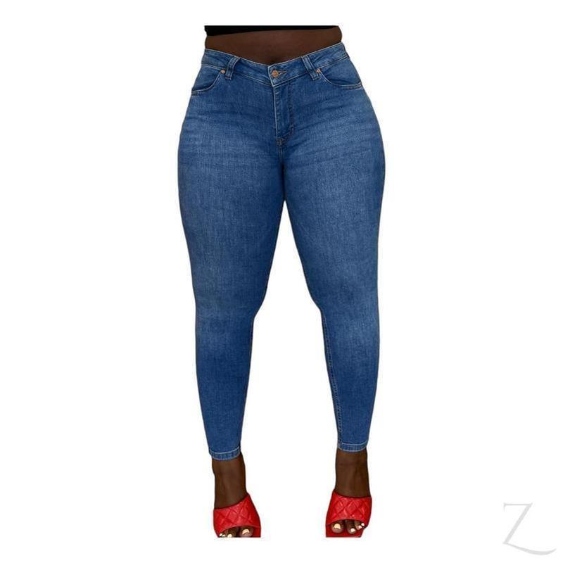 Ladies High Rise Super Skinny Super Strong Stretchy Denim Jeans | Plain | "Kawu" - B Grade
