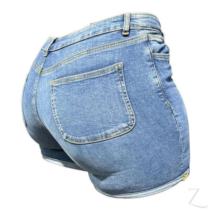 Ladies Super Strong Stretchy Denim Shorts | "Zana" - A Grade