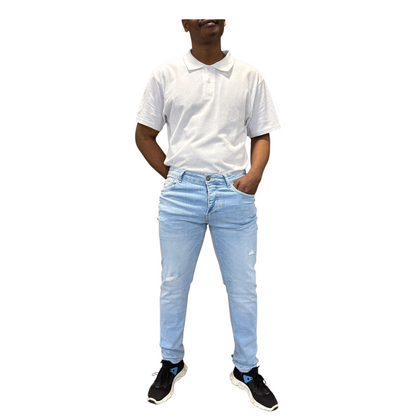 Men's Stretchy Strong Skinny Denim Jeans | Ripped | "Wow" - B Grade