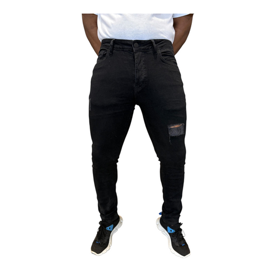 Men's Stretchy Strong Skinny Denim Jeans | Ripped | "Wow" - A Grade