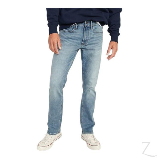 Men's Super Strong Stretchy Slim-Straight Denim Jeans | Plain | "Samina" - A Grade