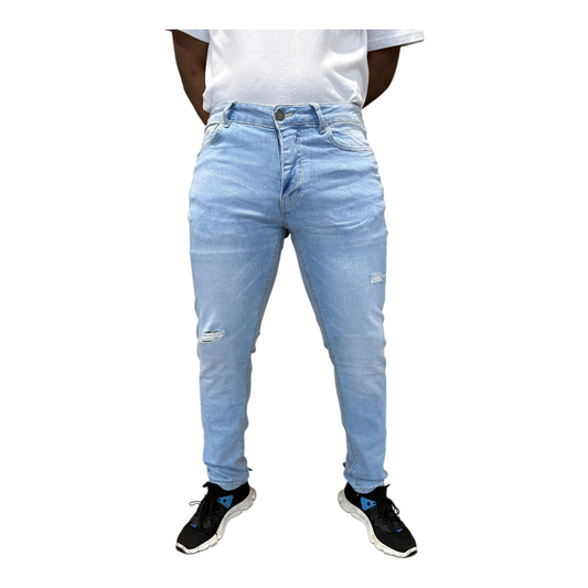 Men's Stretchy Strong Skinny Denim Jeans | Ripped | "Wow" - A Grade