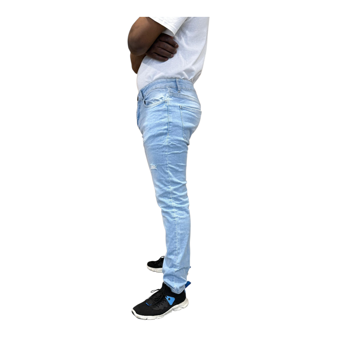 Men's Stretchy Strong Skinny Denim Jeans | Ripped | "Wow" - B Grade