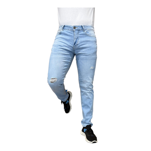 Men's Stretchy Strong Skinny Denim Jeans | Ripped | "Wow" - A Grade