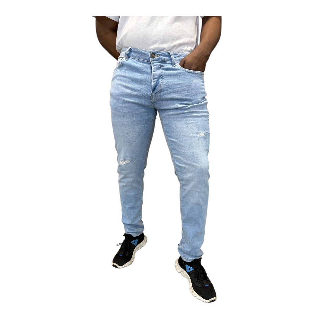 Men's Stretchy Strong Skinny Denim Jeans | Ripped | "Wow" - B Grade