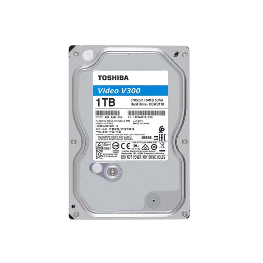Toshiba V300 1TB HDWU110UZSVA 57RPM Video Streaming HDD