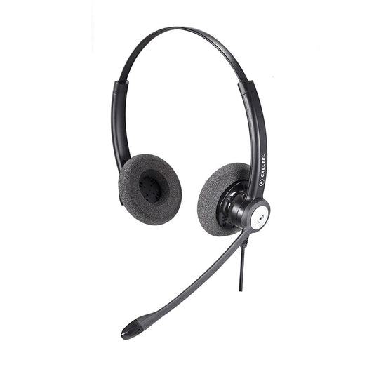 Calltel HW333N DH Stereo-Ear Noise-Cancelling Headset - Quick Disconnect Connector